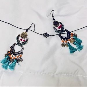 Boho bundle (necklace and statement earrings)